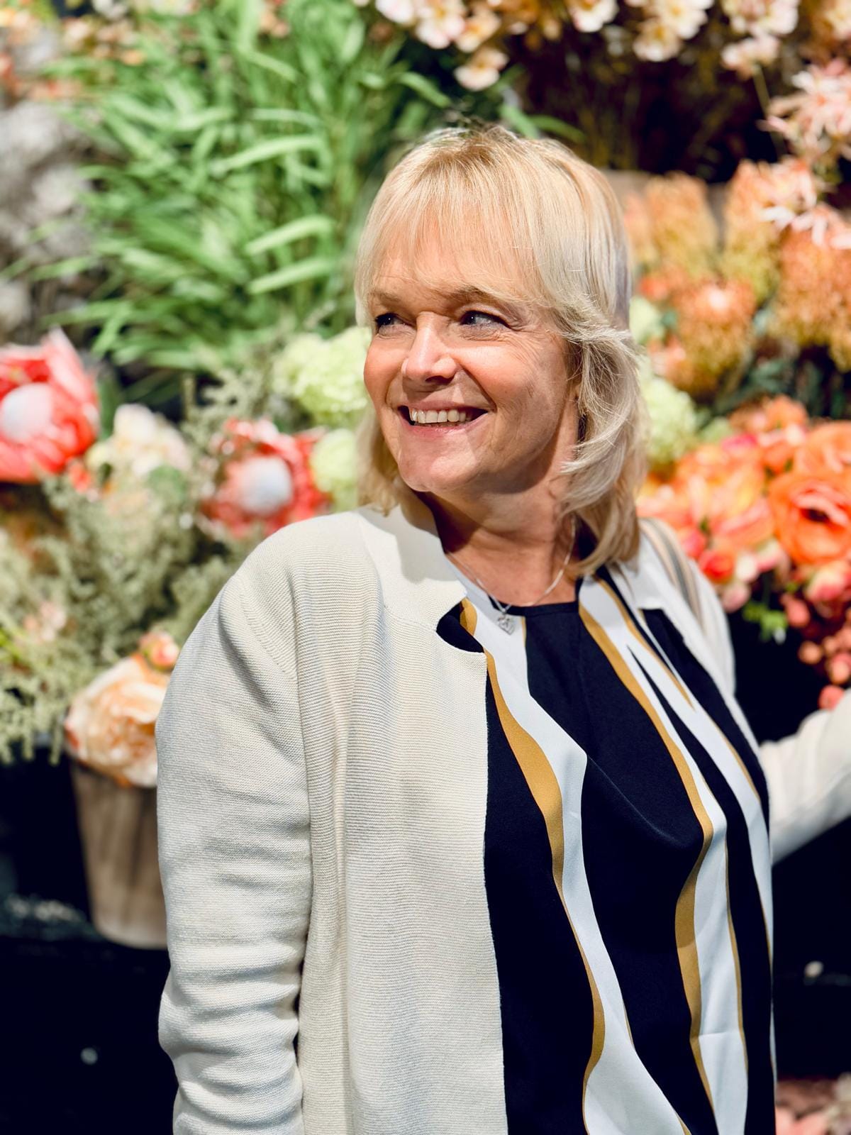 Yvon met bloemen