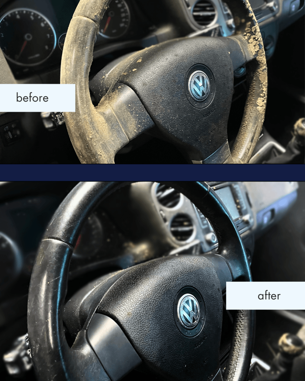 Before And After Schimmel Op Auto Stuur