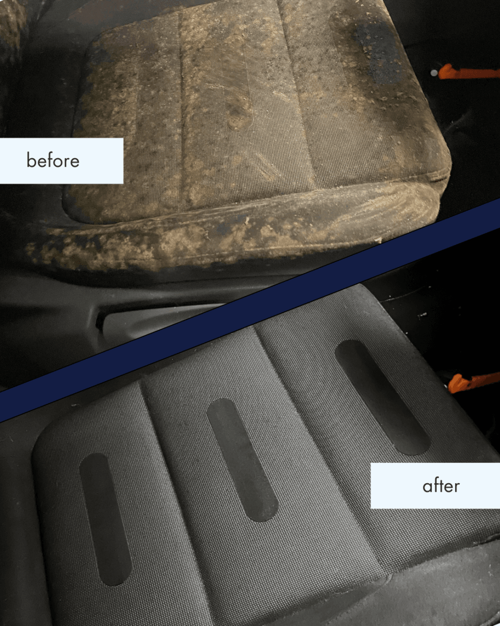 Before And After Schimmel Op Autostoel